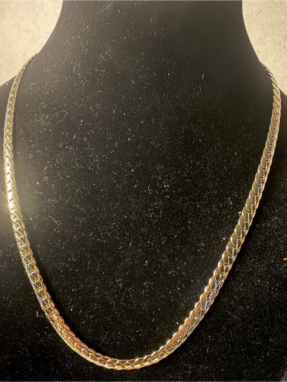 Flat Cuban Gold filled 14k stamp made Italy 20 inches Link Necklace